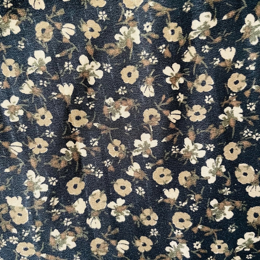 Free People XS Navy Slate Blue Floral Print Midi Dress - Picture 16 of 16